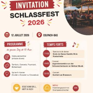 Invitation Schlassfest Colpach-Bas 12/07/2026