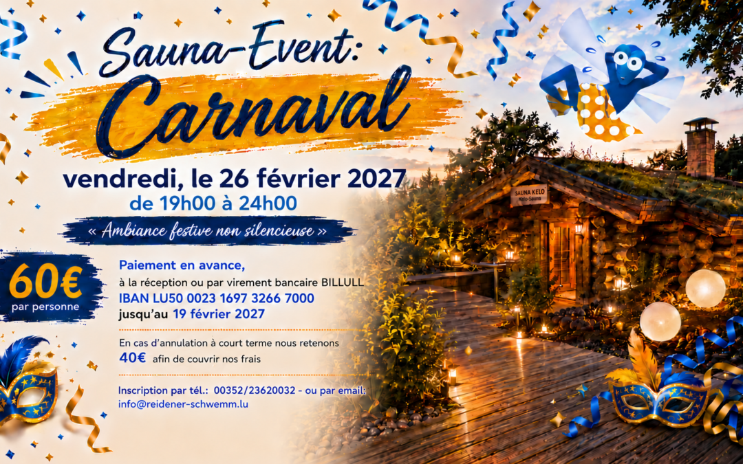 Sauna-Event Carnaval Réidener Schwämm – 26/02/2027