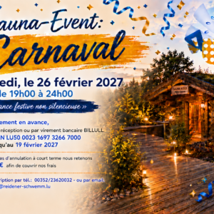 Sauna-Event Carnaval Réidener Schwämm - 26/02/2027